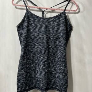 Lululemon Athletica Power Y Tank Black Camisole with Spaghetti Straps Sz S
